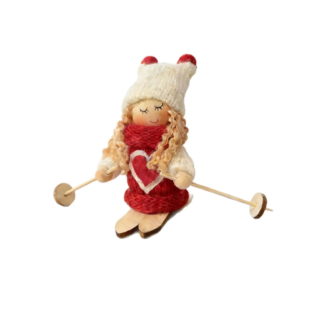 Santa Figurine Handmade Knit Suit & Soft Beard