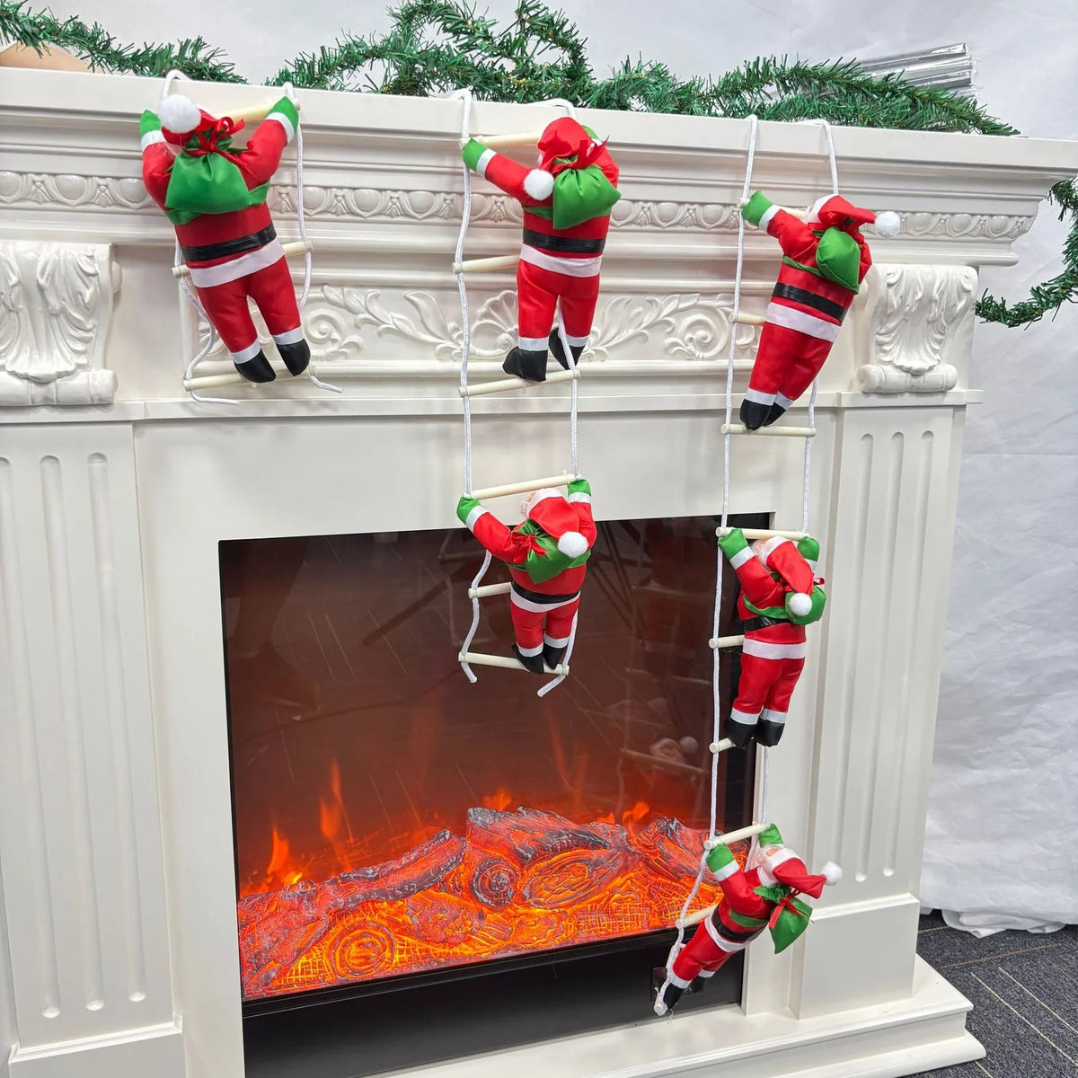 Santa Figurine Set Indoor & Outdoor Durable