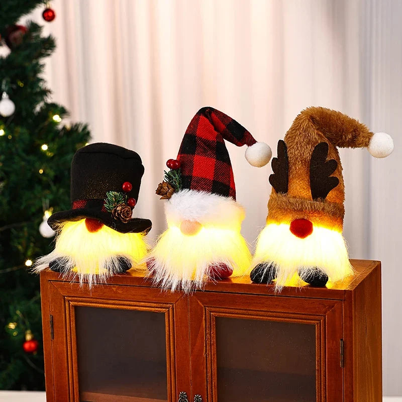 Santa Figurine Soft Glowing LED Easy-Care Fabric