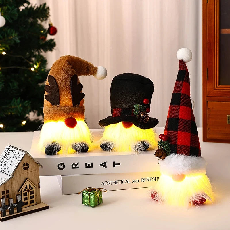 Santa Figurine Soft Glowing LED Easy-Care Fabric