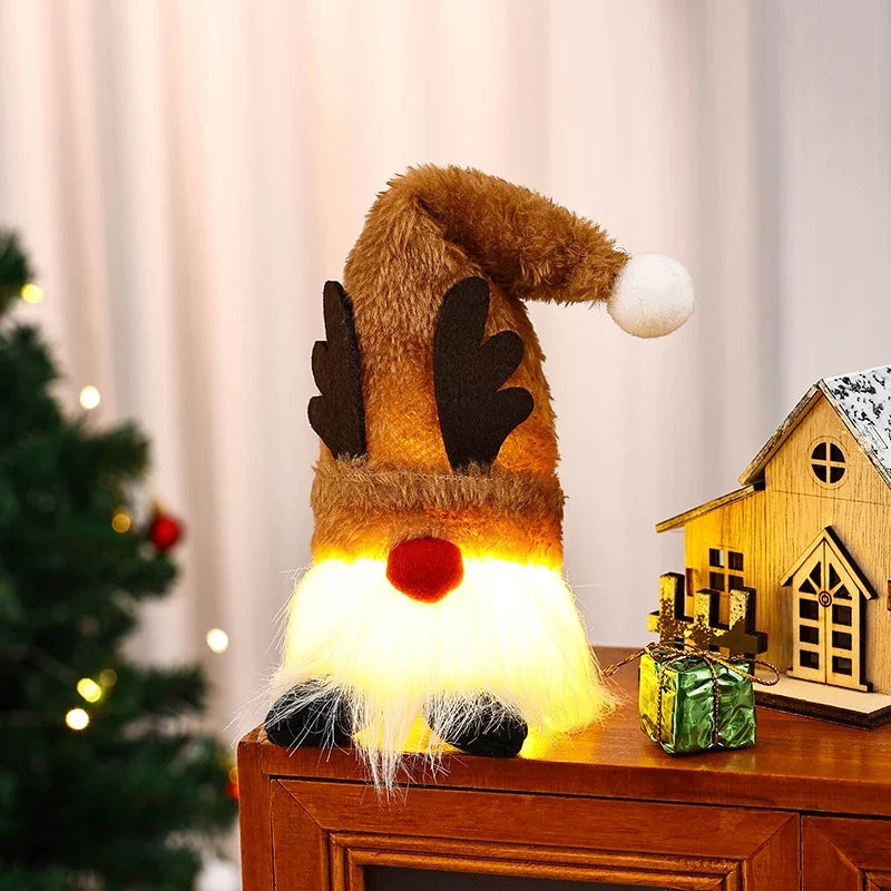 Santa Figurine Soft Glowing LED Easy-Care Fabric