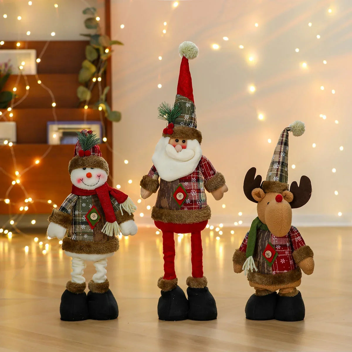 Santa Figurine Soft Plush Vibrant Detailed Design