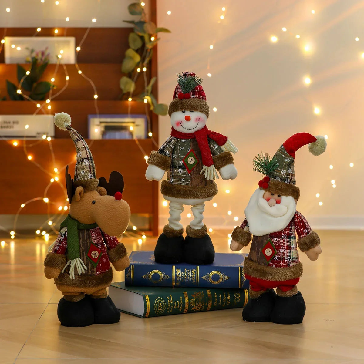 Santa Figurine Soft Plush Vibrant Detailed Design