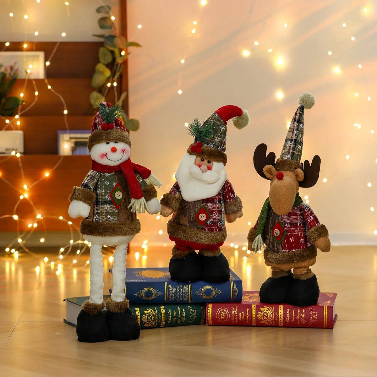 Santa Figurine Soft Plush Vibrant Detailed Design