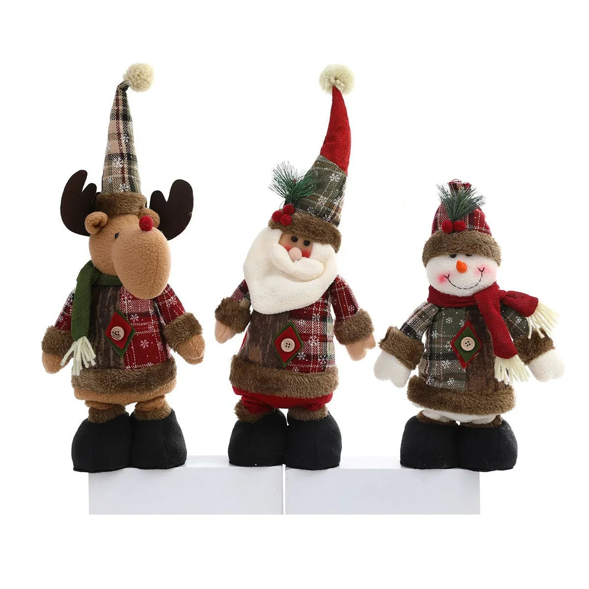 Santa Figurine Soft Plush Vibrant Detailed Design