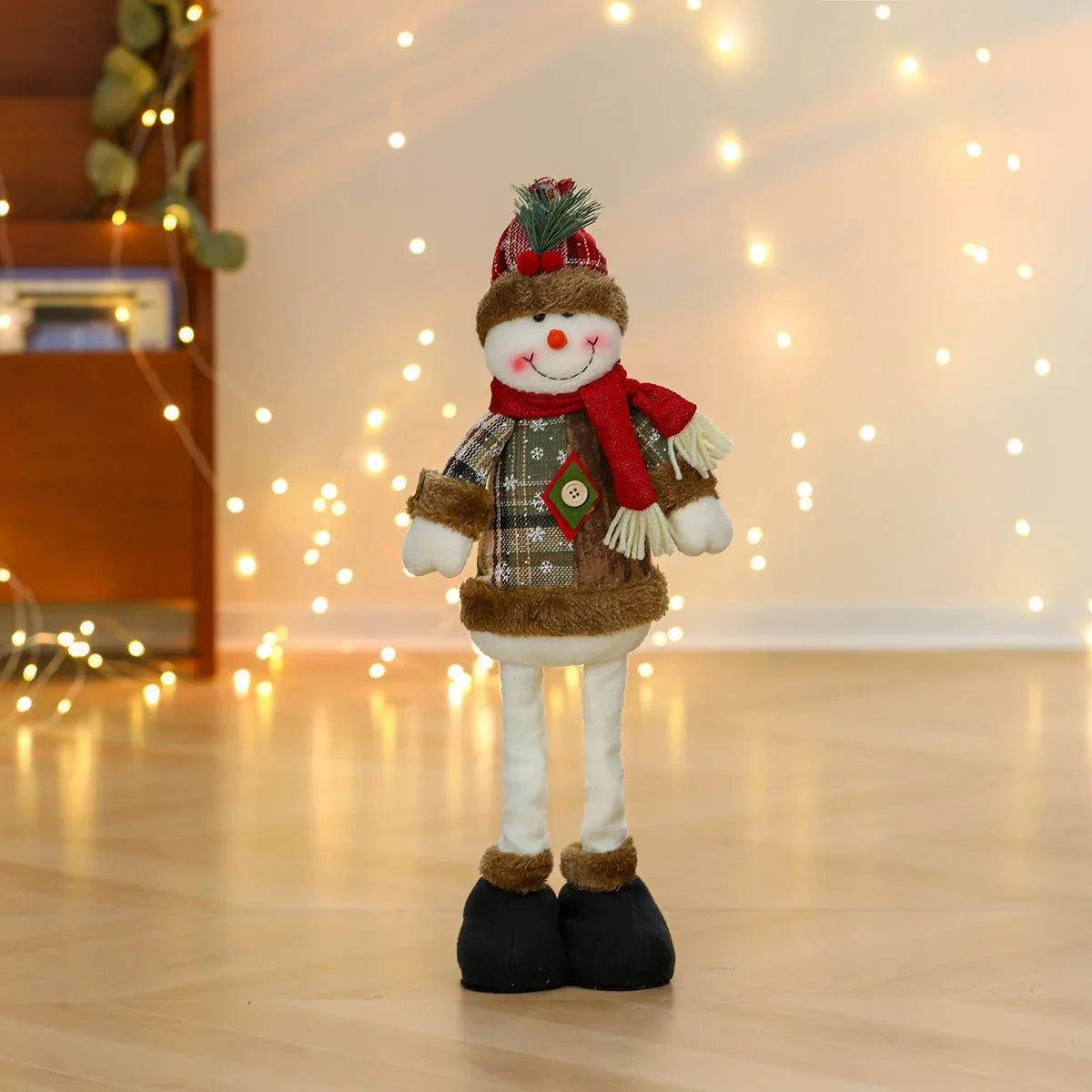 Santa Figurine Soft Plush Vibrant Detailed Design
