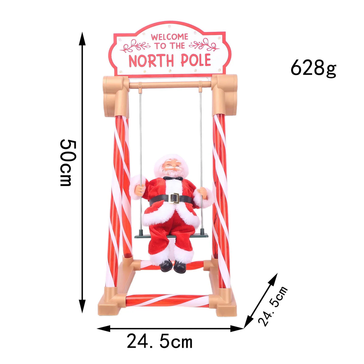 Santa Figurine Swinging Motion 19.7 Inch