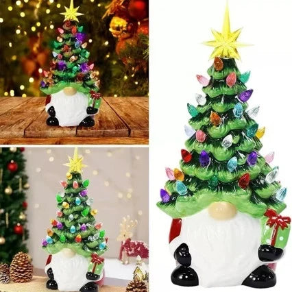 Santa Figurine Tree & Ornament Durable Indoor Outdoor