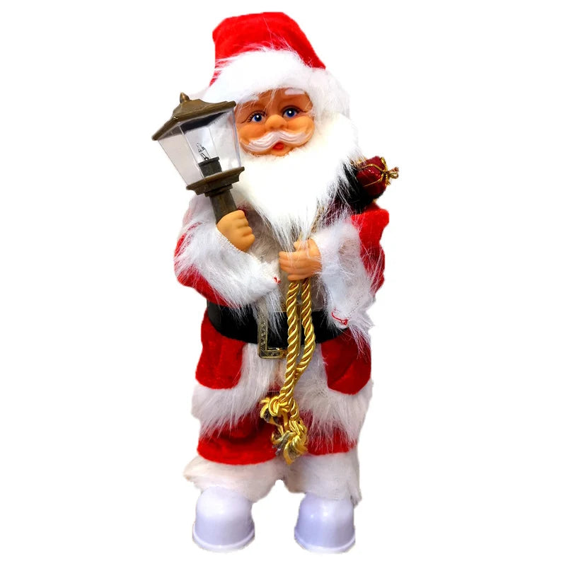 Santa Figurines Tabletop Musical Fiberglass Set of 4