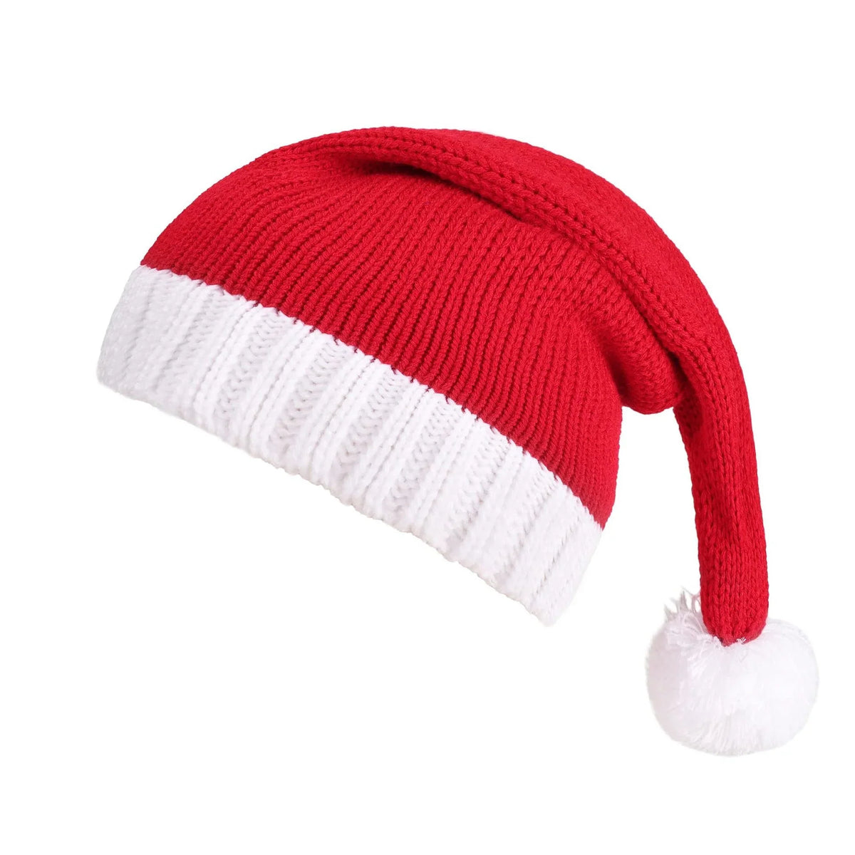 Santa Hat Fleece & Faux Fur Trim Pom-Pom