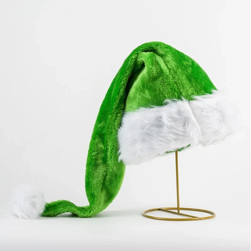Santa Hat Fleece & Faux Fur Trim Pom-Pom