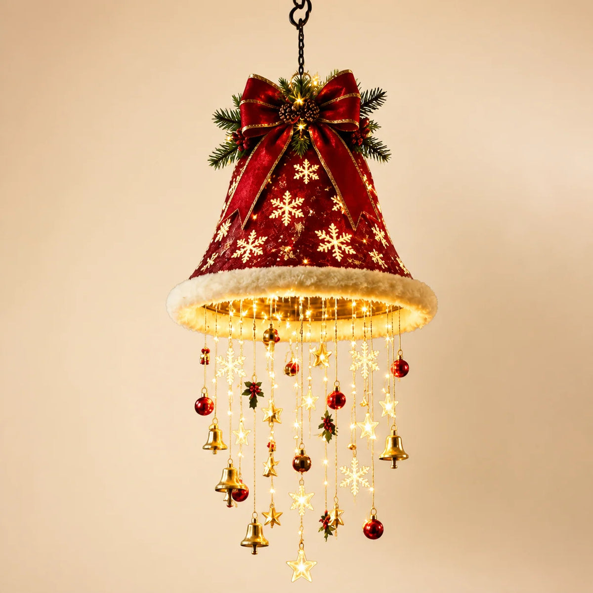 Santa Hat LED String Lights Festive Accessory