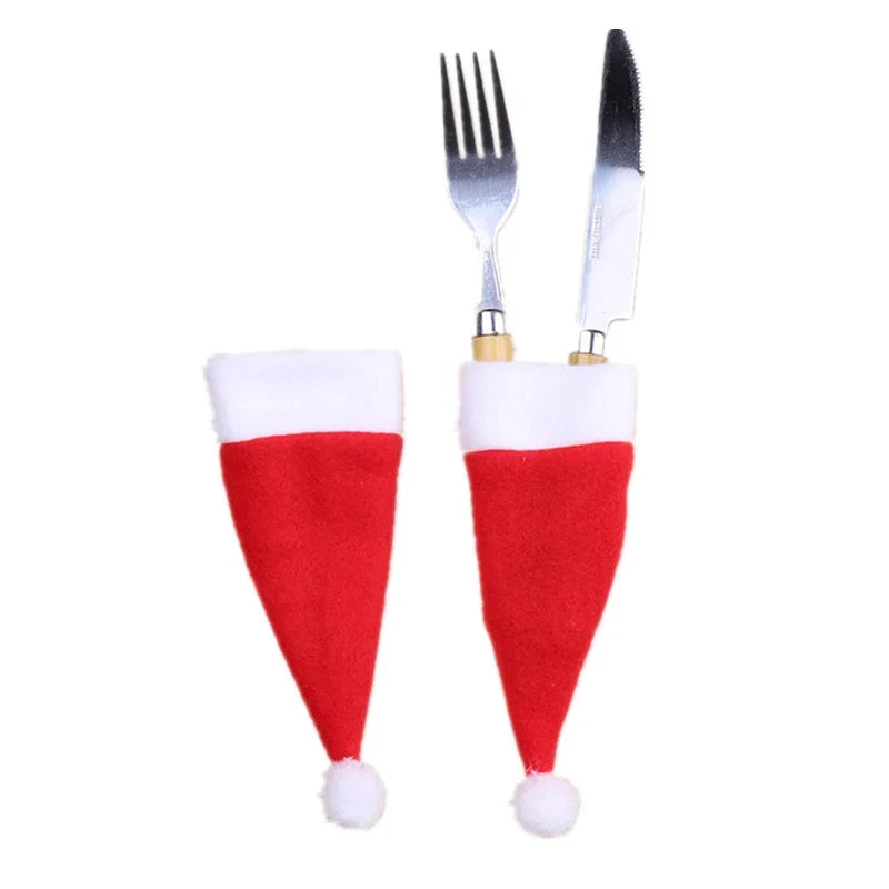 Santa Hat Soft Felt Red & White Fits Most