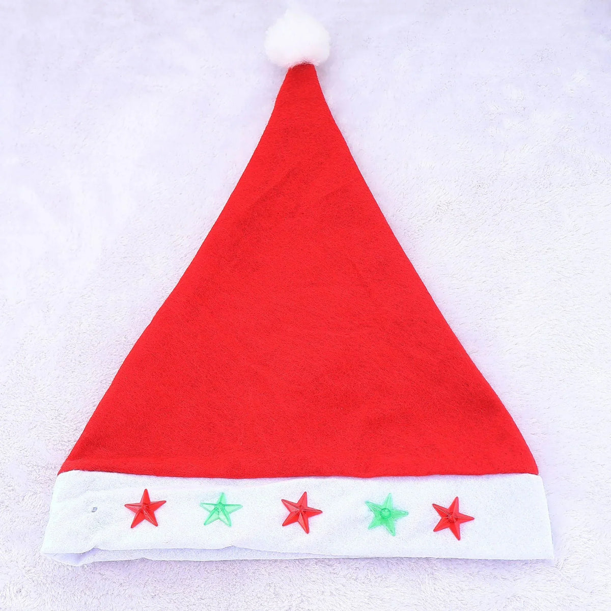Santa Hat Soft Fleece Faux Fur Trim