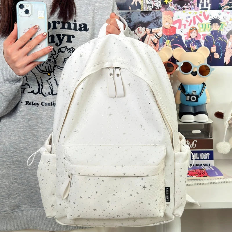 School & Travel Backpack Star Pattern & Padded Straps