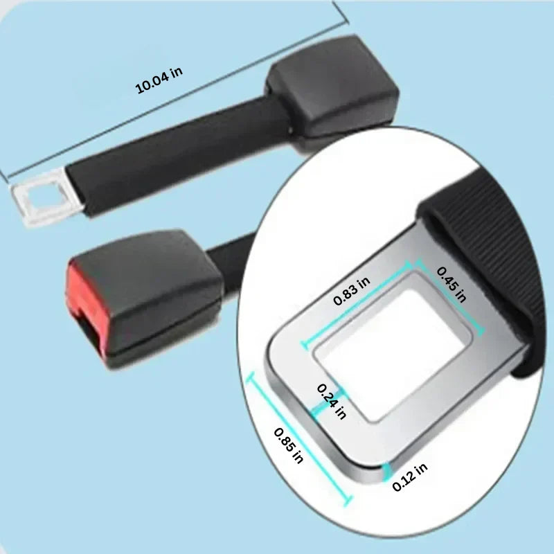 Seat Belt Extender 11-Inch Rigid Cable & Upright Buckle