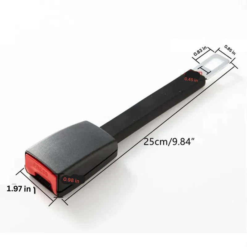 Seat Belt Extender 11-Inch Rigid Cable & Upright Buckle