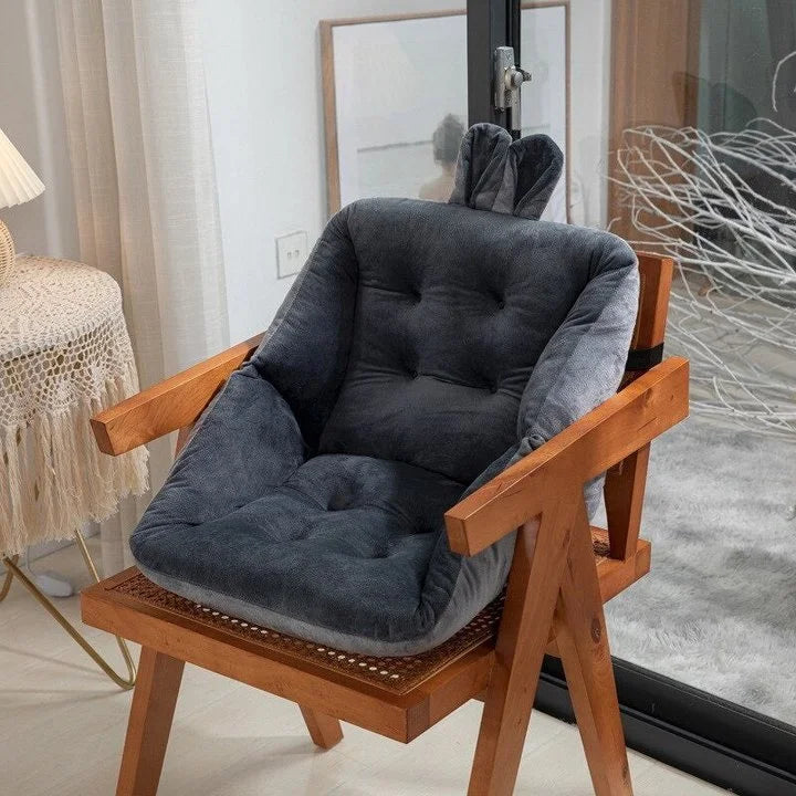 Seat Cushion Charcoal Memory Foam & Lumbar Support