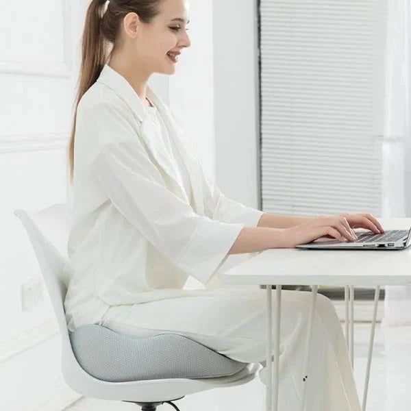 Seat Cushion Ergonomic Contoured Non-Slip Base & Adjustable Straps