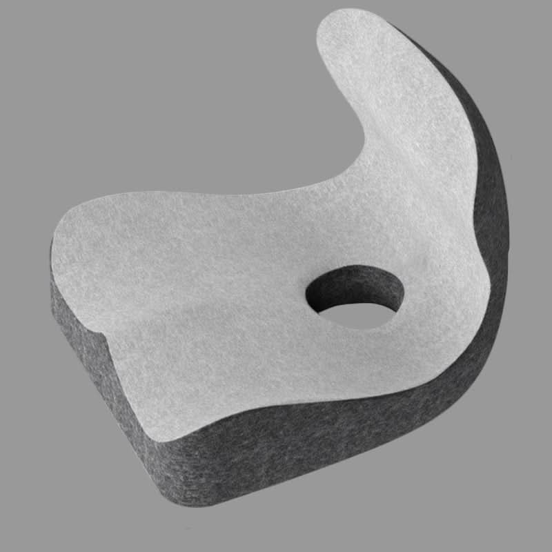 Seat Cushion Ergonomic L-Shape Memory Foam Removable Washable Cover
