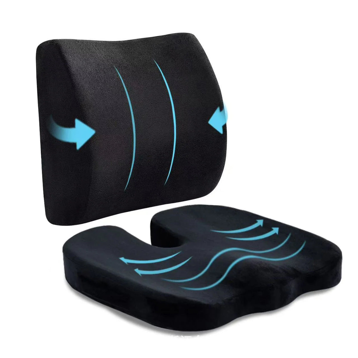 Seat Cushion Gel Memory Foam Non-Slip Surface