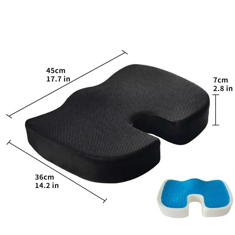 Seat Cushion Gel & Memory Foam Non-Slip Surface