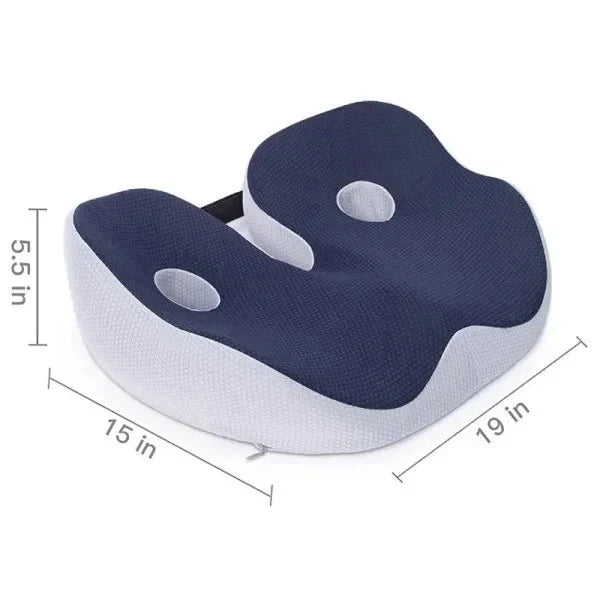 Seat Cushion Repositionable Sections Contoured Ventilated & Washable Cover