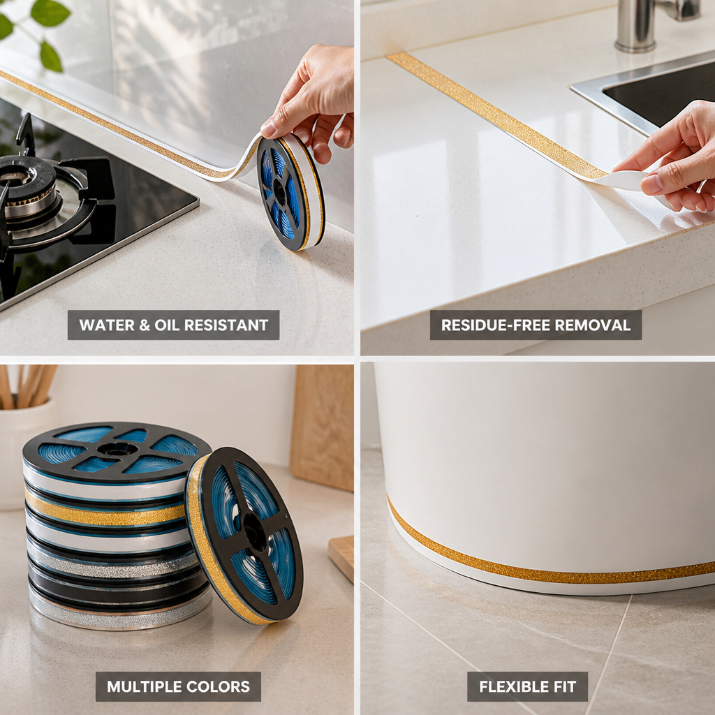 Self-Adhesive Residue-Free Water- & Oil-Resistant Protective Tape (6m Roll)