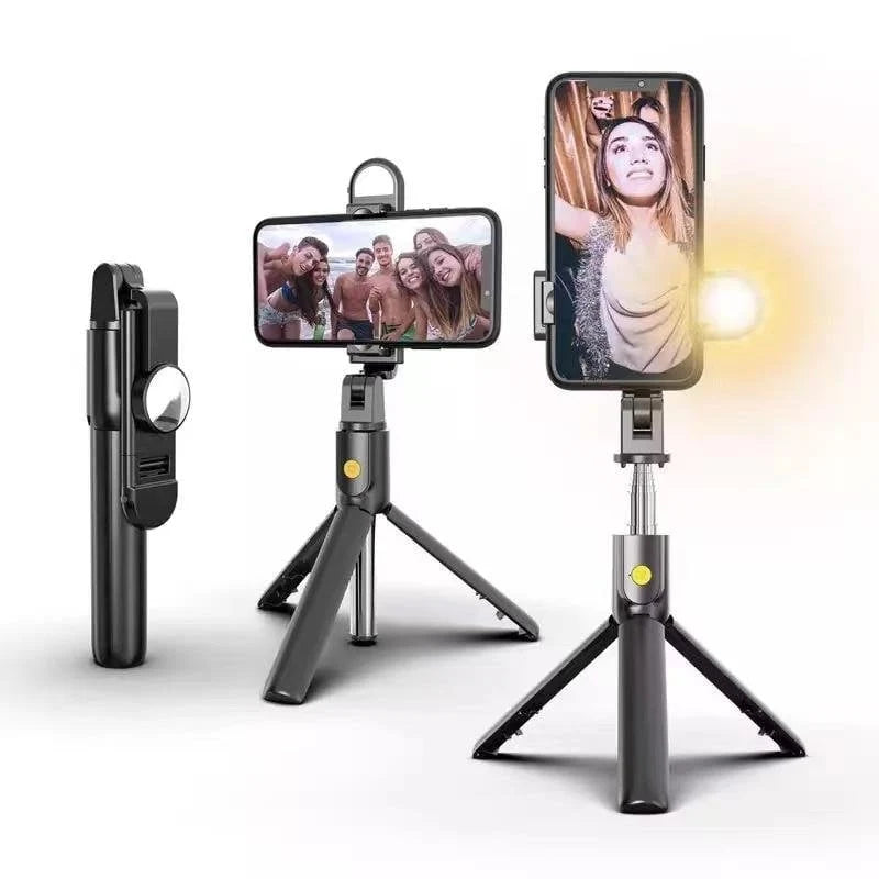 Selfie Stick Extendable Bluetooth Remote & Detachable Fill Light
