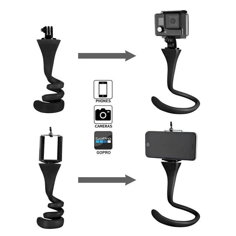 Selfie Stick Flexible Gooseneck Bluetooth Remote Control