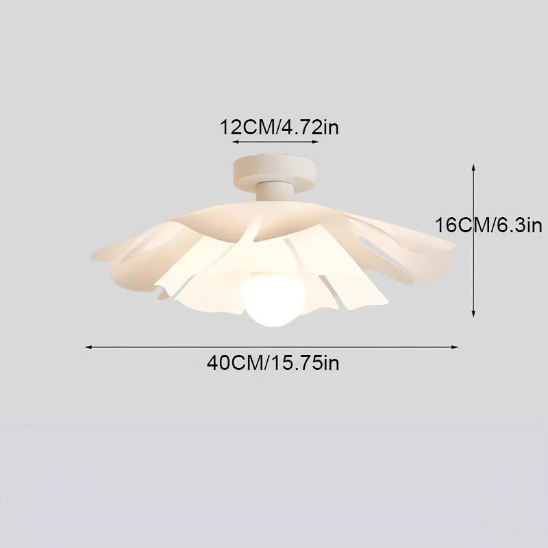 Semi-Flush Ceiling Light Petal Layered Soft Diffused Three Sizes