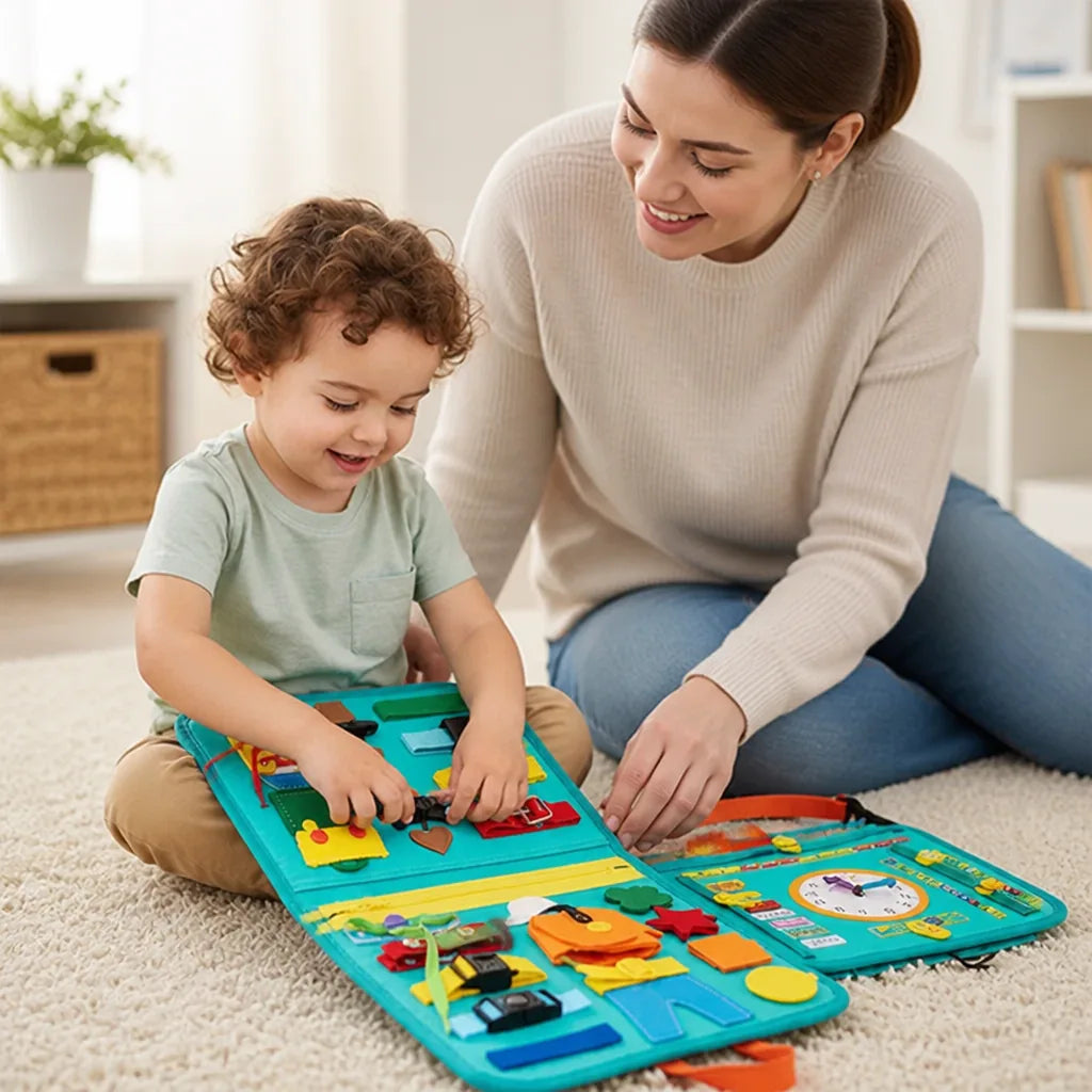 Sensory Board Wool 15 Activities Fine Motor Skills