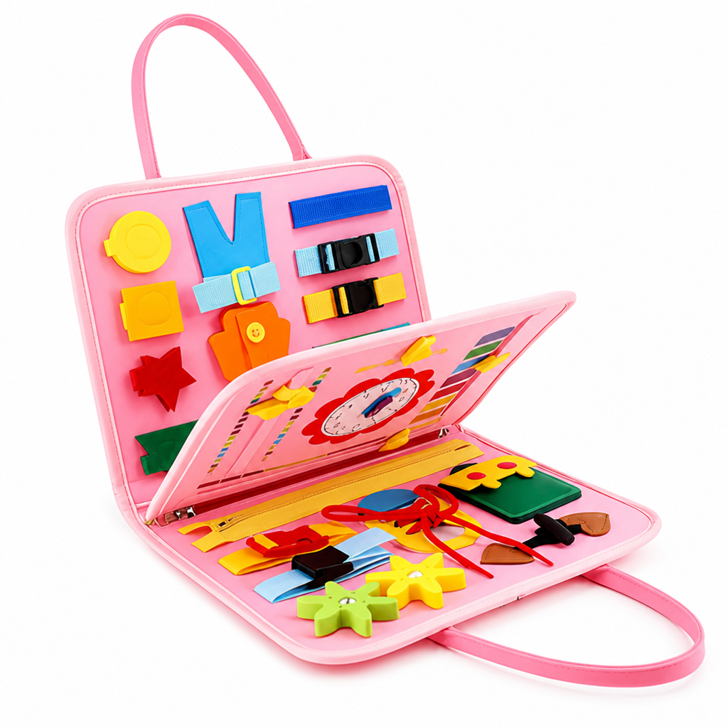 Sensory Montessori Busy Board (15 Activities)