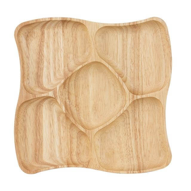Serving Plate Fish-Shaped Natural Fir Wood