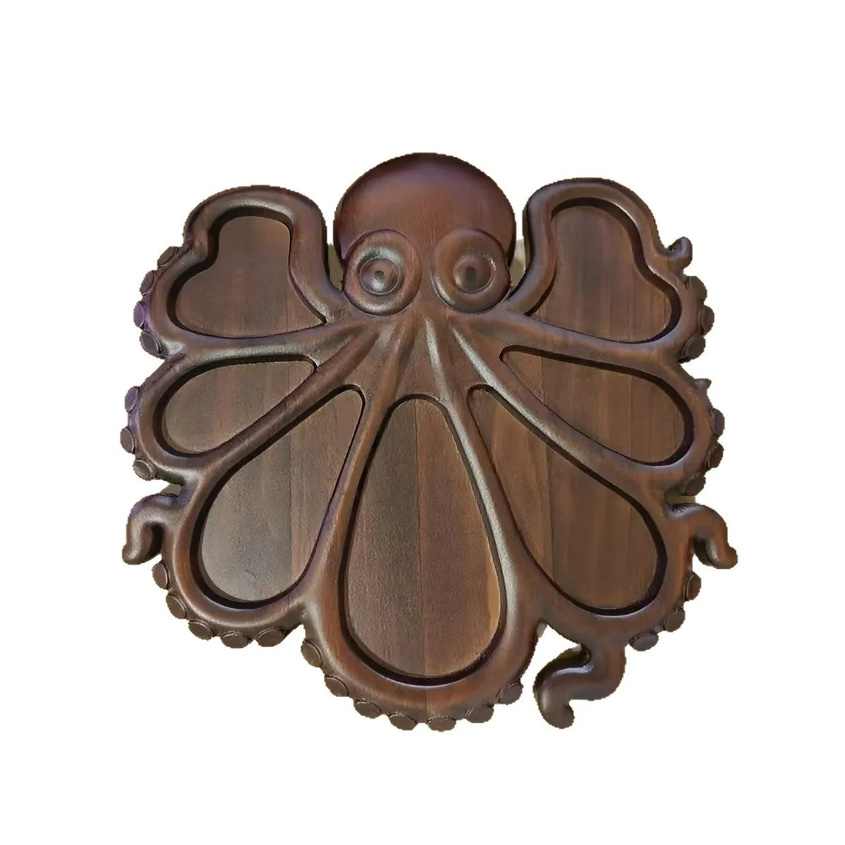Serving Platter Wooden Turtle Shape Wipe-Clean Surface