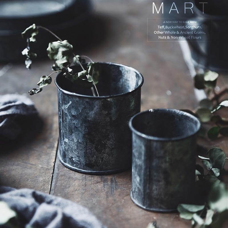 Serving Set Galvanized Zinc Rustic European Style