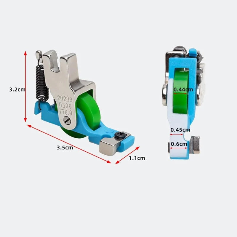 Sewing Machine Presser Foot Smooth Roller Low-Shank Compatible