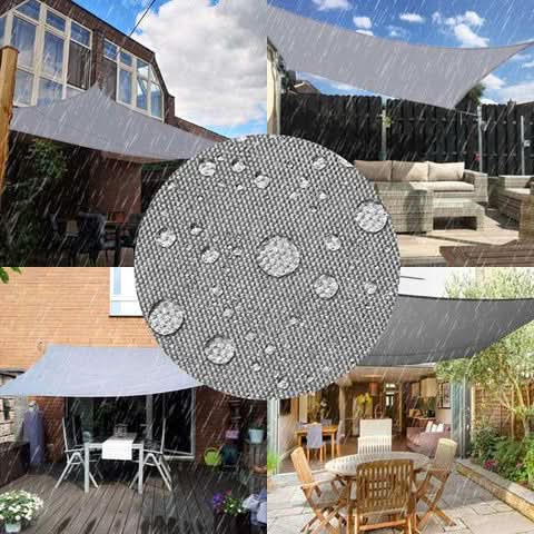 Shade Sail Waterproof Polyester 98% Sun Protection