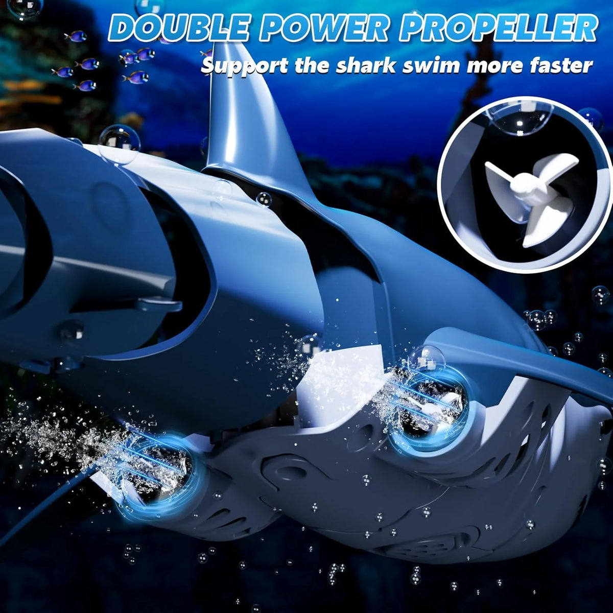 Shark Toy Remote-Controlled Pool & Bathtub Play