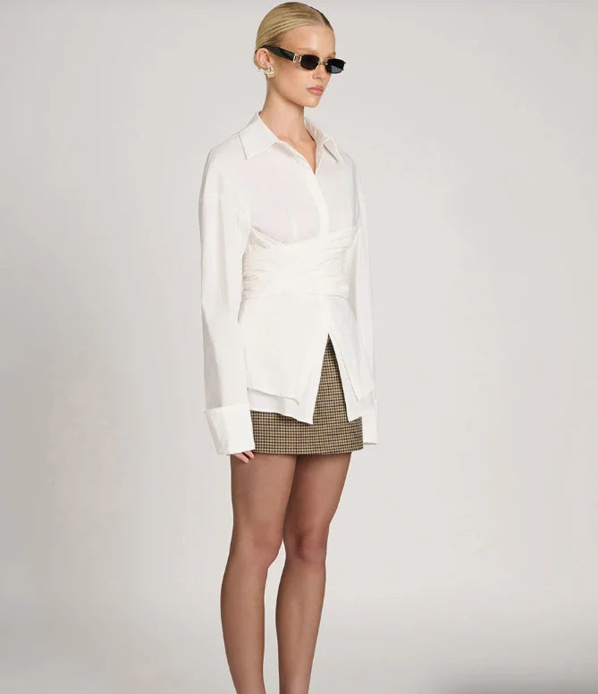 Shirt Draped Waist Featherlight & Breathable Long Sleeve