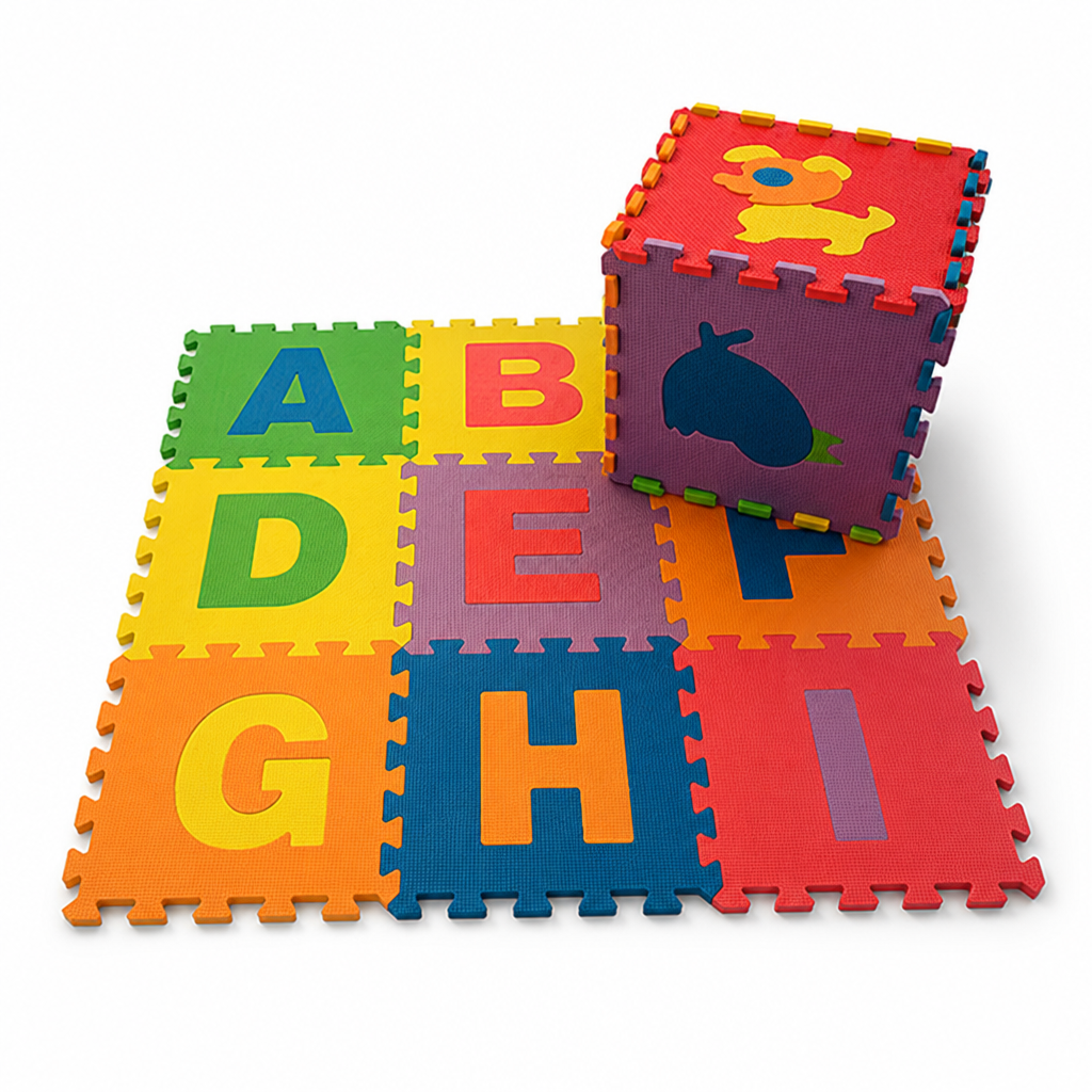 Shock-Absorbing EVA Foam Baby Play Mat (Set of 9)