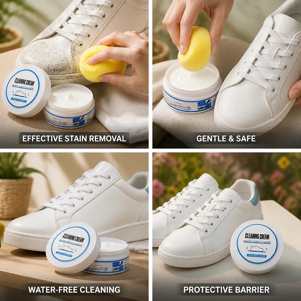 Shoe Cleaning Cream Water-Free Gentle Formula 100g