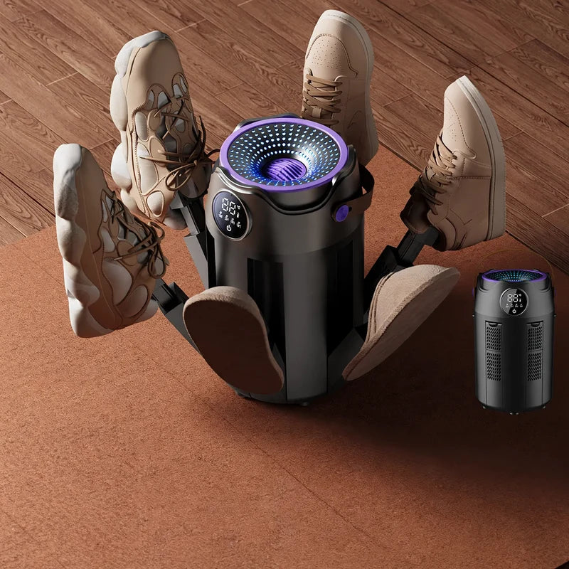 Shoe Dryer Six-Arm Adjustable Timer Gentle Heat