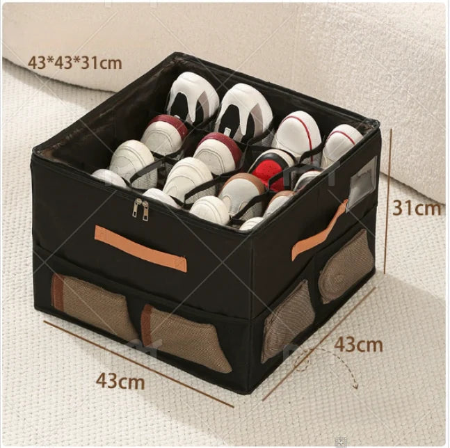 Shoe Organizer Foldable Fabric Space-Saving