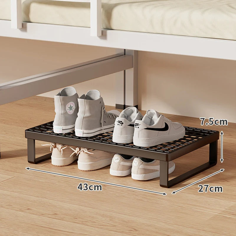 Shoe Rack Stackable Ventilated Grid Compact Design