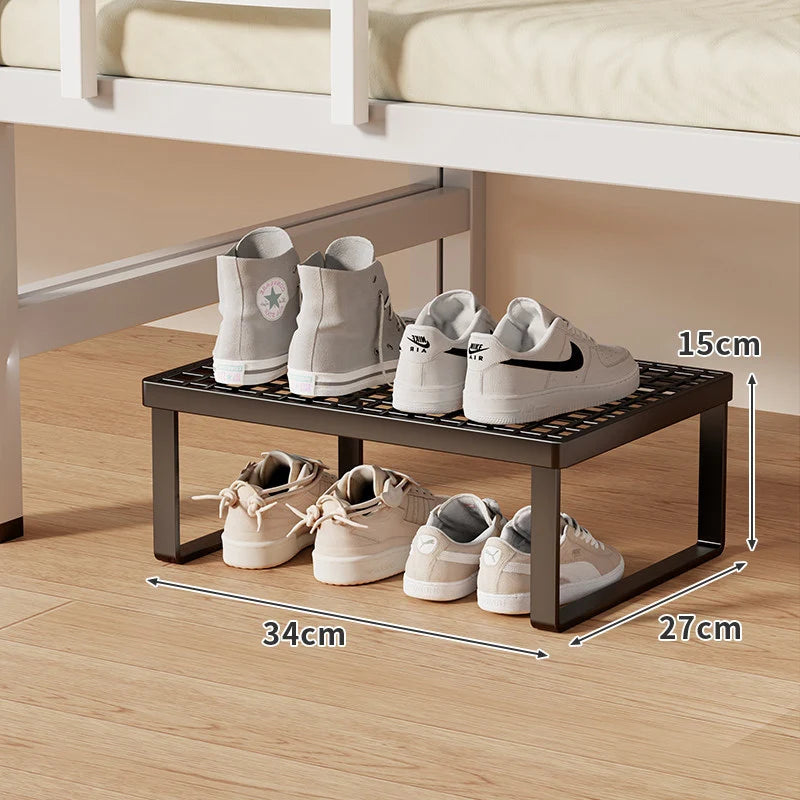 Shoe Rack Stackable Ventilated Grid Compact Design
