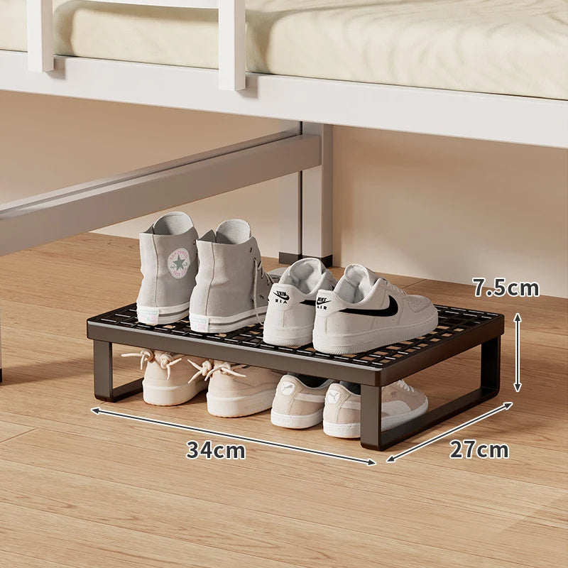 Shoe Rack Stackable Ventilated Grid Compact Design