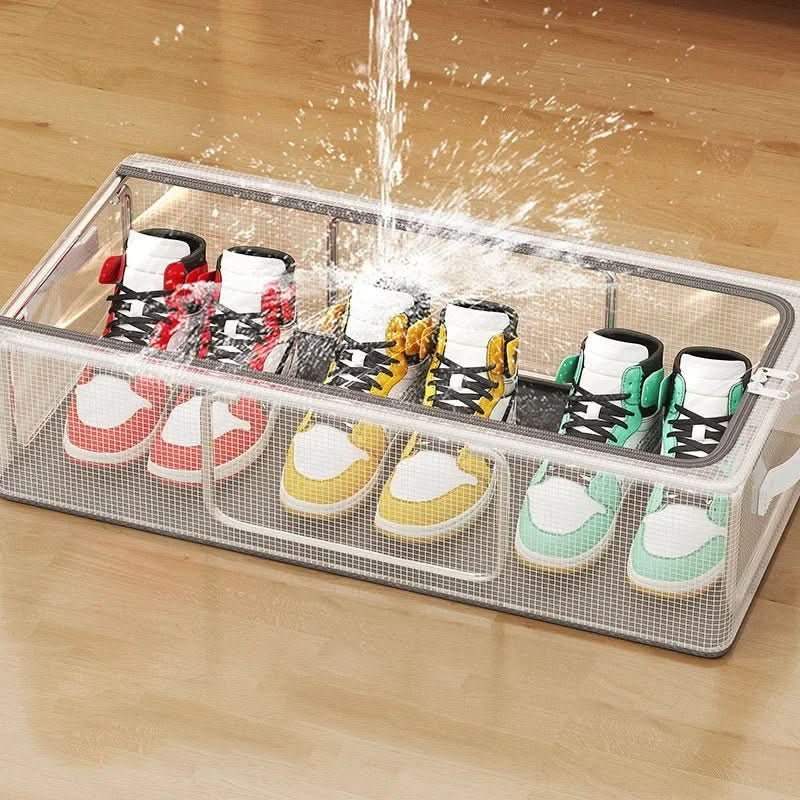Shoe Storage Box Clear Stackable Ventilated Waterproof Protection