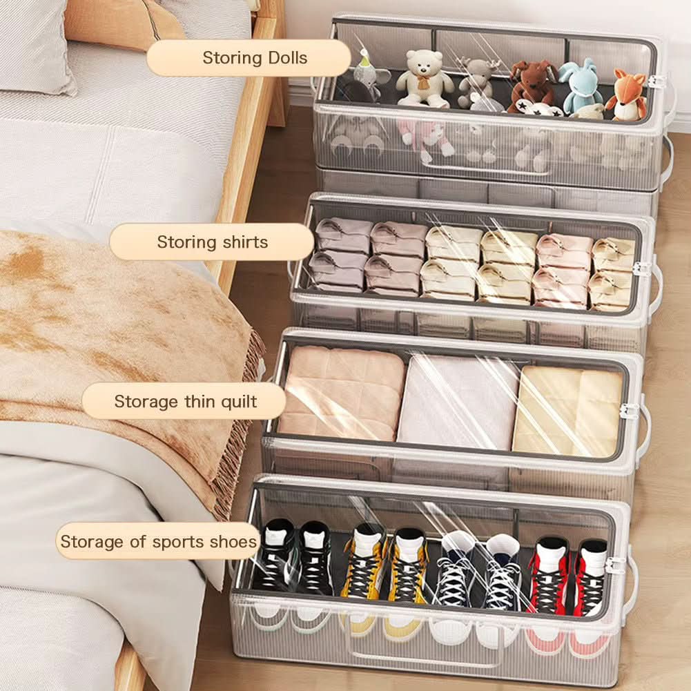 Shoe Storage Box Clear Stackable Ventilated Waterproof Protection