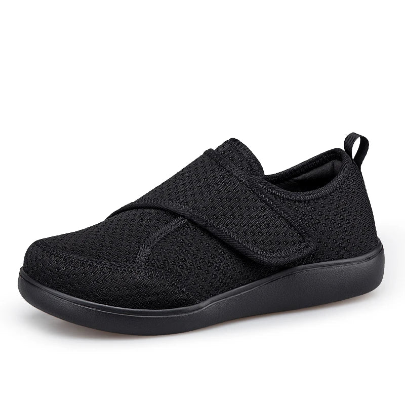 Shoes Extra-Wide Fit Breathable Mesh Adjustable Hook-And-Loop Closure